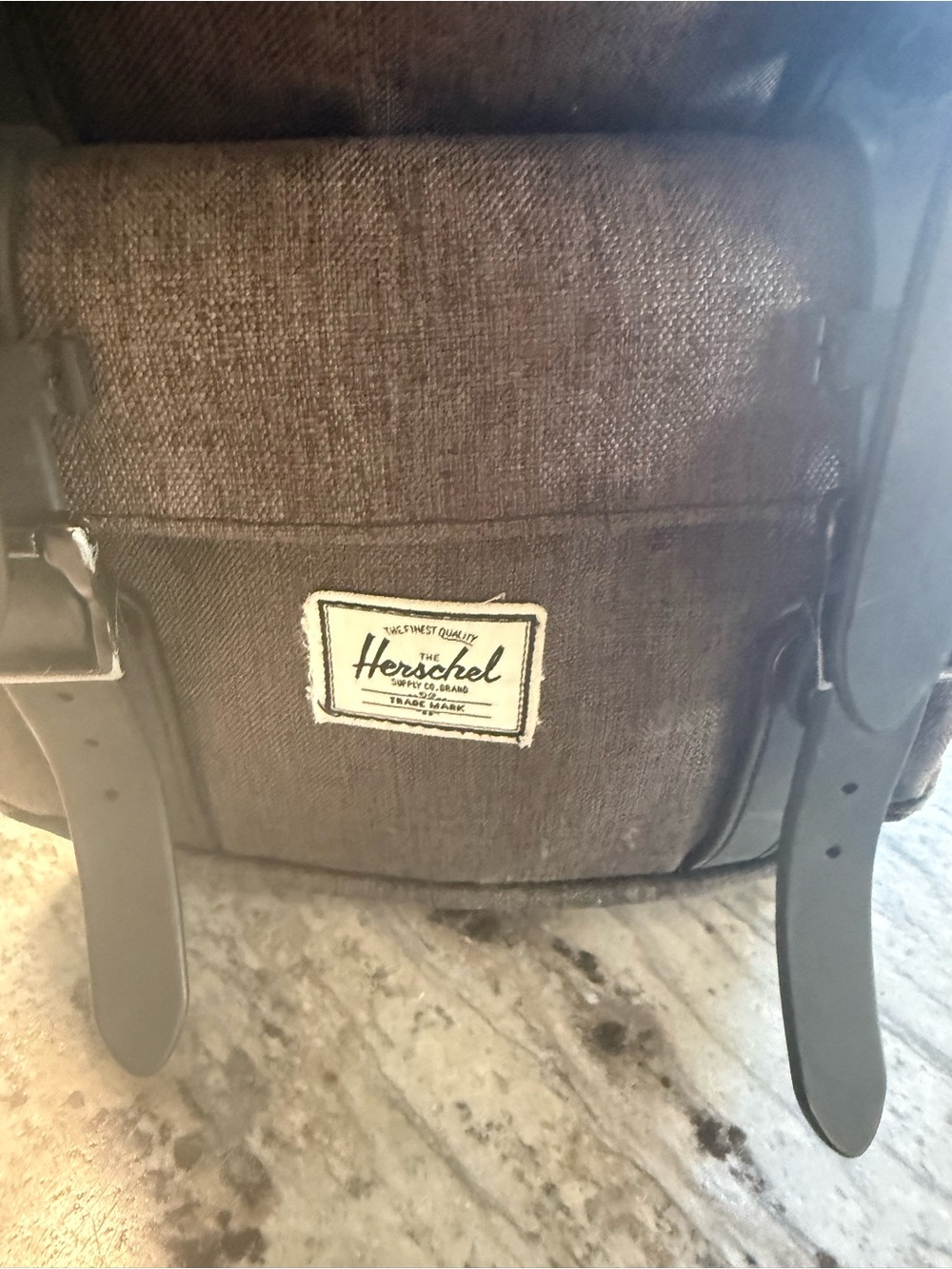 Herschel Supply Company Brown Canvas Backpack with Black Straps